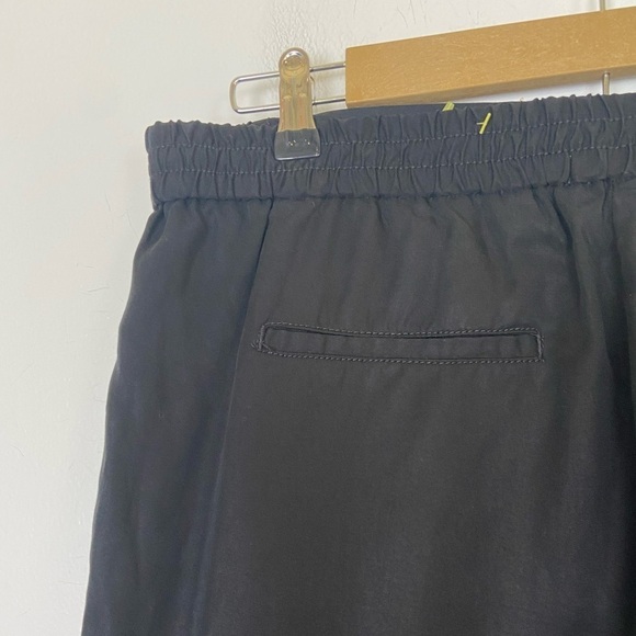 Gap Women’s Pull On Pants Size L Lyocell Tencel Cropped Tapered Downstring Black - Picture 5 of 14